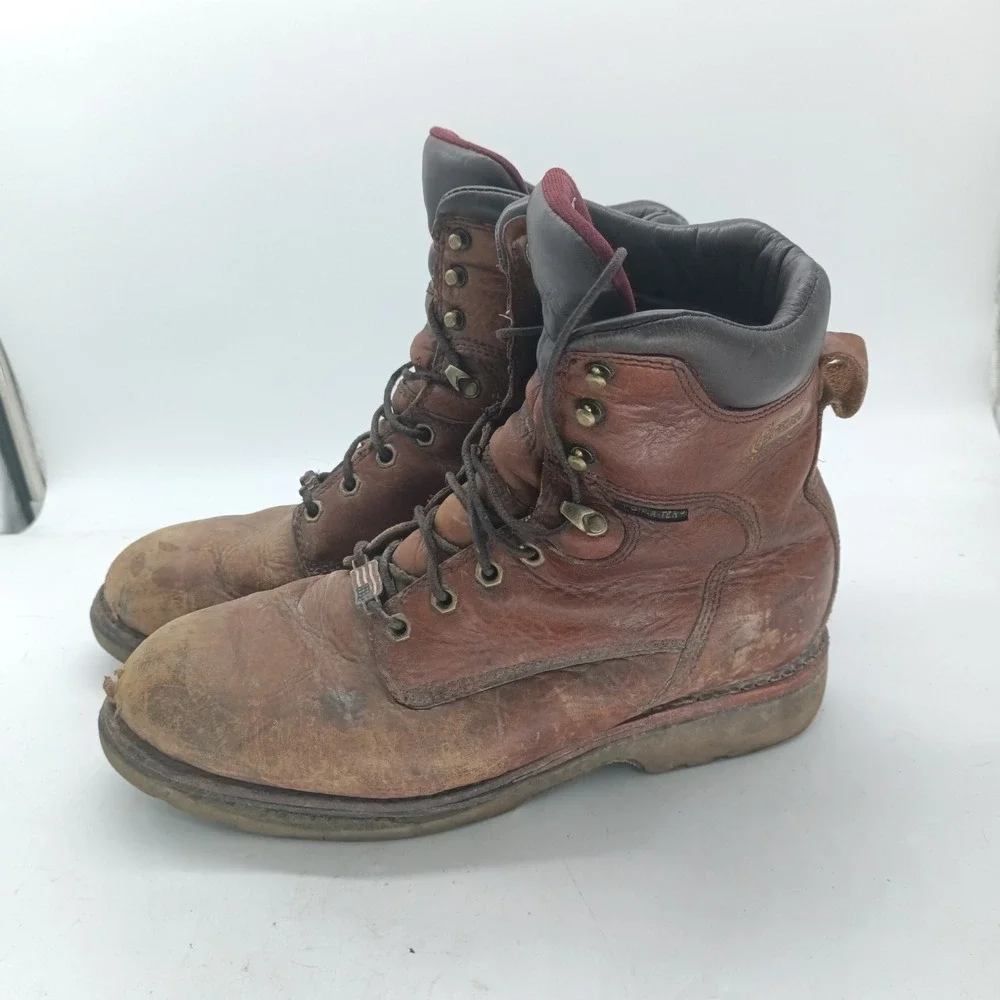 Chippewa 25225 Mens 10.5 D Brown Leather Waterproof Lace Up Work Boots s8